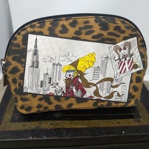 CHICO'S "JACKIE" CANVAS TRAVEL COSMETIC CASE